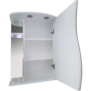 Изображение товара зеркальный шкаф misty лиана э-лиа02060-01свп 60x72 см r, с подсветкой, выключателем, белый глянец