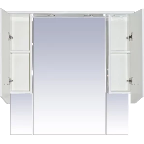 Изображение товара зеркальный шкаф misty дрея э-дре02105-01св 100,5x100 см, с подсветкой, выключателем, белый глянец