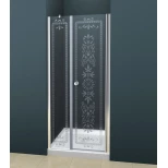 Изображение товара душевая дверь распашная cezares royal palace 190 см прозрачное с матовым узором royal palace-a-b-11-100+90-cp-cr