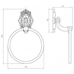 Изображение товара кольцо для полотенец milacio valls mc.926.br