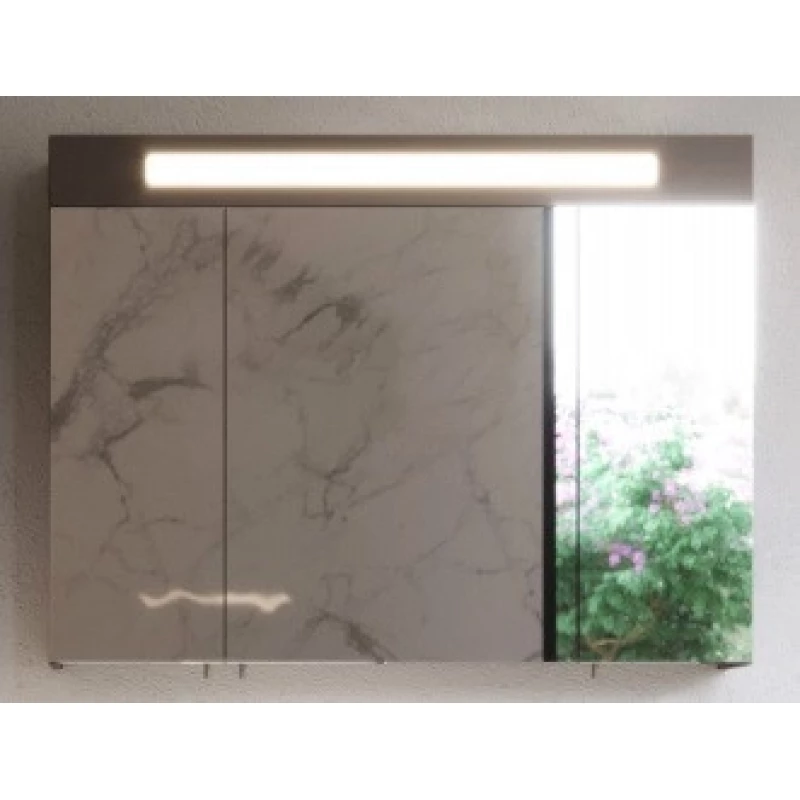 Зеркальный шкаф 120x75 см вишневый глянец Verona Susan SU610G80