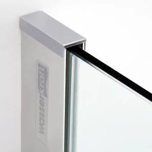 Изображение товара душевая дверь распашная 120 см прозрачное стекло wasserkraft aller 10h05l
