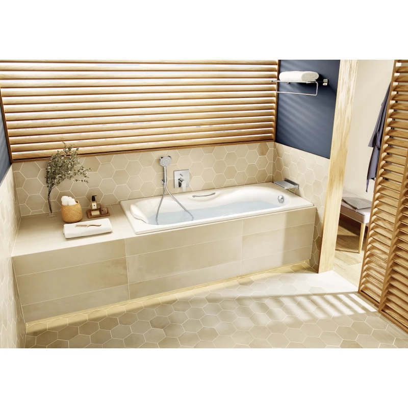 Чугунная ванна 150x75 см с противоскользящим покрытием Roca Malibu 231560000