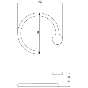 Изображение товара кольцо для полотенец aquatek вега aq4012cr