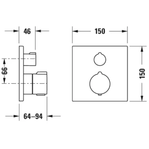 Изображение товара термостат для ванны duravit c.1 c14200013010