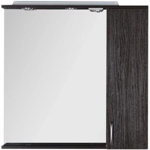 Изображение товара зеркальный шкаф 90x87 см с подсветкой венге aquanet донна 00169179