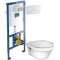 Комплект подвесной унитаз Gustavsberg Hygienic Flush 5G84HR01 + система инсталляции Villeroy & Boch 92246100 + 92249068 - 1