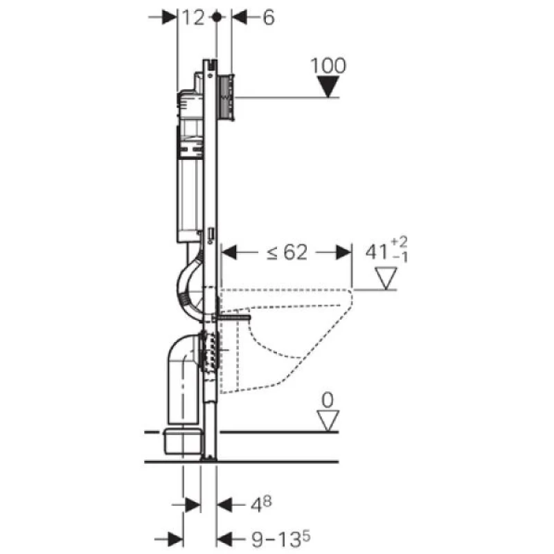 Комплект подвесной унитаз MEER MR-2108 + система инсталляции Geberit 111.362.00.5 + 115.770.DW.5