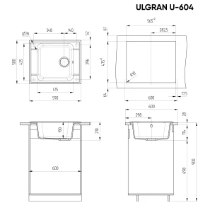 Изображение товара кухонная мойка ulgran терракот u-604-307