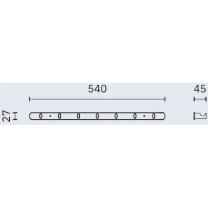 Изображение товара планка с крючками nofer line 16508.b
