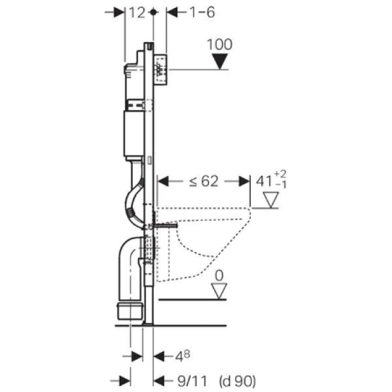 Комплект подвесной унитаз MEER MR-2108 + система инсталляции Geberit 458.124.21.1