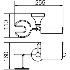 Изображение товара держатель туалетной бумаги и освежителя воздуха veragio gialetta bronzo vr.gil-6485.br