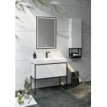 Комплект мебели белый глянец/черный 70 см Clarberg Logic LOG0107N + Tol.07.04.D + LOG0206