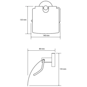 Изображение товара держатель туалетной бумаги bemeta graphit 156112012