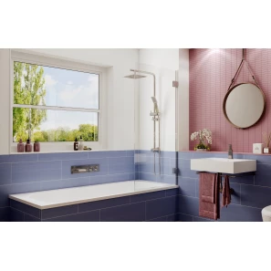 Изображение товара шторка для ванны 69,5 см ambassador bath screens 16041101 прозрачное