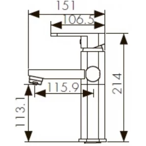 Изображение товара смеситель для раковины с подключением к фильтру kaiser sonat 34711