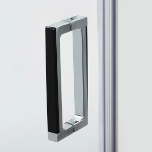 Изображение товара душевая дверь распашная 120 см прозрачное стекло wasserkraft aller 10h05lblack