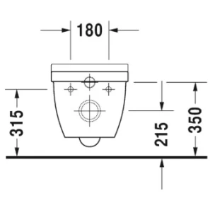 Изображение товара подвесной безободковый унитаз с сиденьем микролифт duravit starck 3 45270900a1