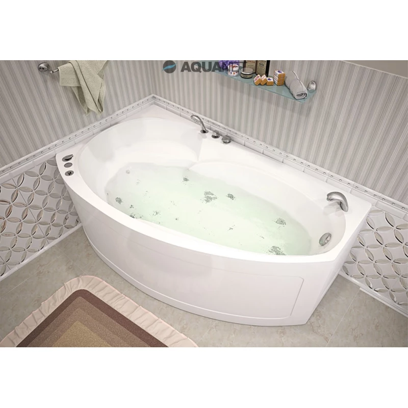 Акриловая ванна 168,9,x99 см левая Aquanet Jersey 00205405