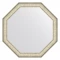 Зеркало 50x50 см брашированное серебро Evoform Octagon BY 7421 - 1
