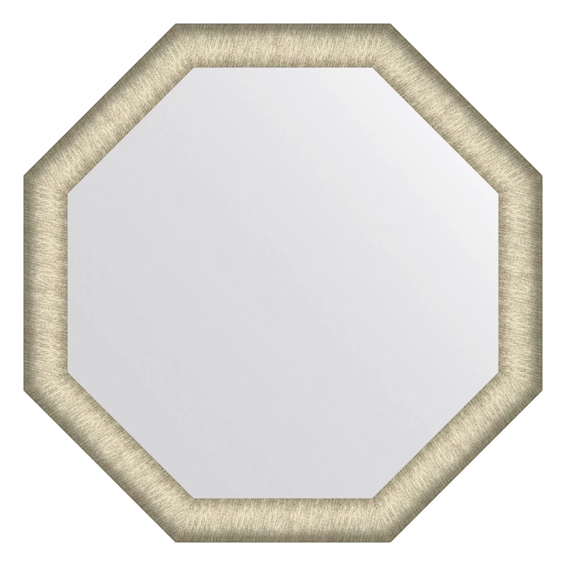 Зеркало 50x50 см брашированное серебро Evoform Octagon BY 7421