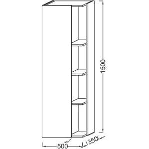 Изображение товара подвесная колонна левосторонняя сливовый глянец jacob delafon terrace eb1179g-f26