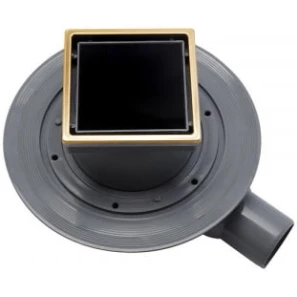 Изображение товара душевой трап 94x94/50 мм золотой/черный глянец pestan confluo standard dry black glass gold 1 13000172