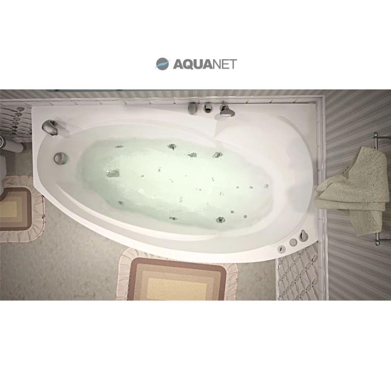 Акриловая ванна 168,9,x99 см правая Aquanet Jersey 00205329