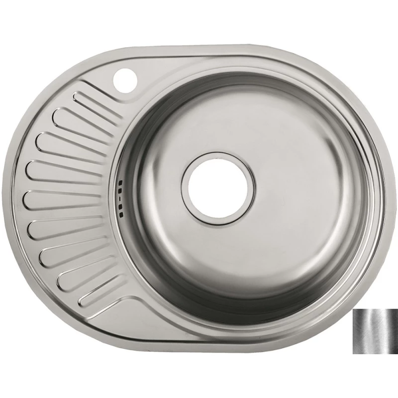 Кухонная мойка полированная сталь Ukinox Фаворит FAP577.447 -GT6K 1R