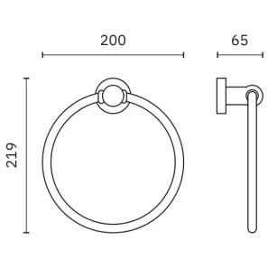 Изображение товара кольцо для полотенец nofer siena 16357.b