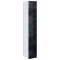 Пенал подвесной черный дикий камень/белый глянец L Marka One Lacio У73230 - 1