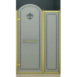 Изображение товара душевая дверь распашная cezares retro 120 см матовое с прозрачным узором retro-a-b-11-120-pp-g-l