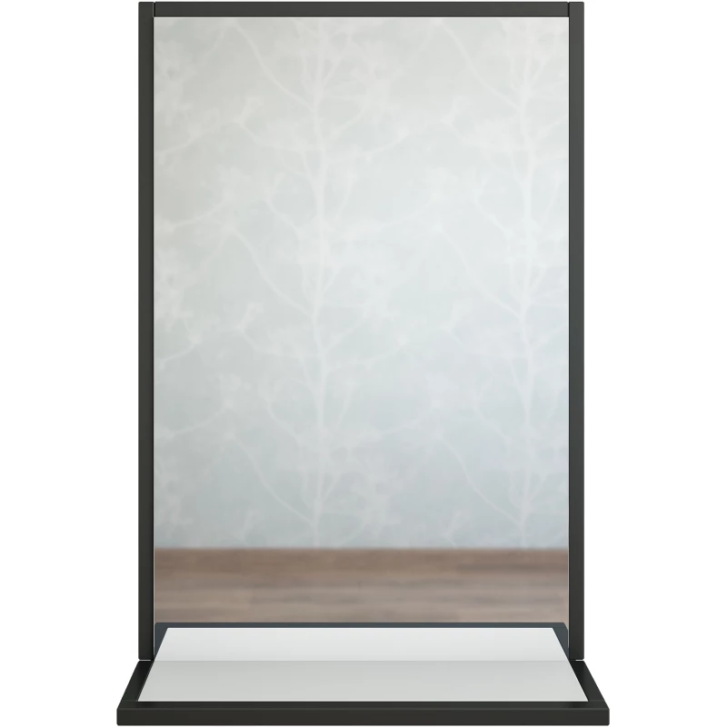 Зеркало 76,2x85 см белый матовый/черный Sanflor Норд C04607