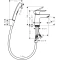 Смеситель для раковины с донным клапаном с гигиеническим душем Hansgrohe Talis E 71729000 - 2