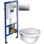 Изображение товара комплект подвесной унитаз gustavsberg hygienic flush 5g84hr01 + система инсталляции villeroy & boch 92246100 + 92249061