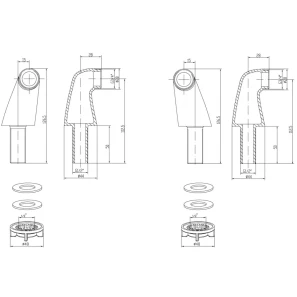 Изображение товара крепеж для вертикального монтажа смесителя (пара) lemark lm8556cr