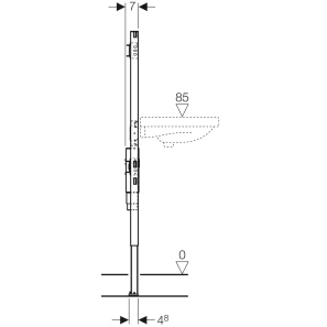 Изображение товара монтажный элемент для умывальника, h130, настенный смеситель наружного монтажа geberit duofix 111.477.00.1