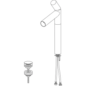 Изображение товара смеситель для раковины с донным клапаном oras alessi dot 8601f