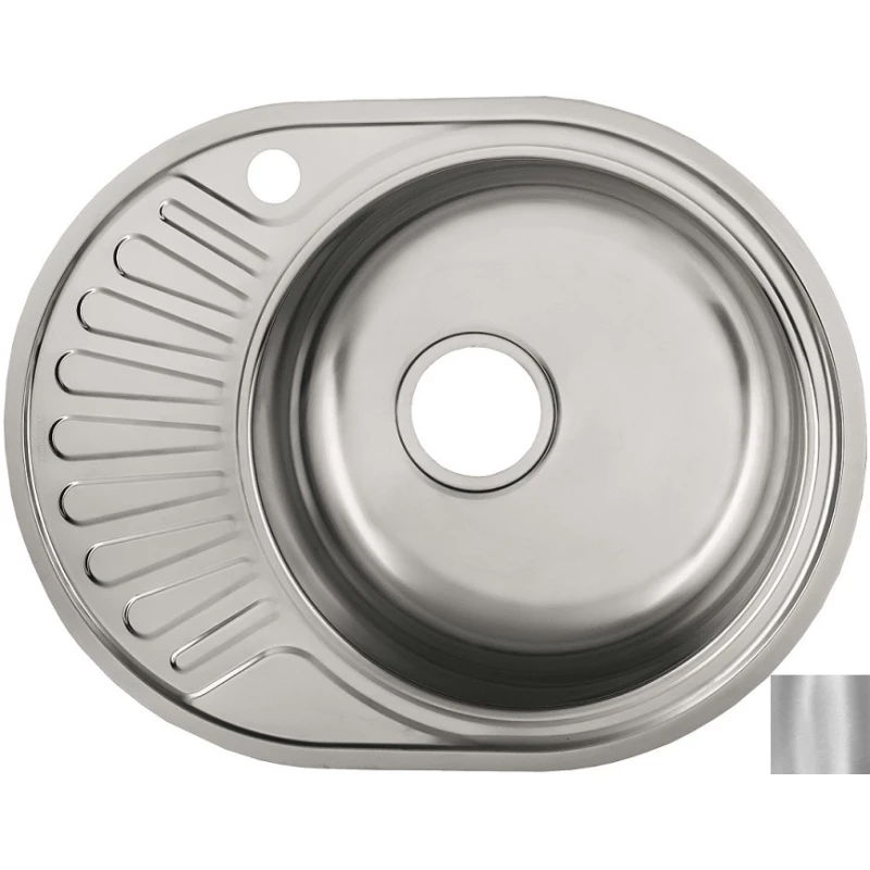 Кухонная мойка матовая сталь Ukinox Фаворит FAD577.447 --T6K 1R