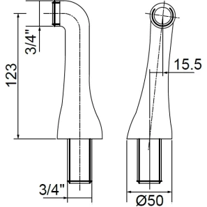 Изображение товара крепеж для вертикального монтажа смесителя (пара) migliore ricambi ml.ric-20.279.br
