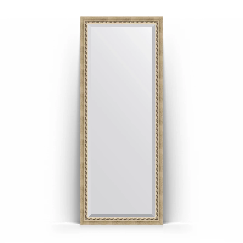 Зеркало напольное 78x198 см состаренное серебро с плетением Evoform Exclusive floor BY 6102