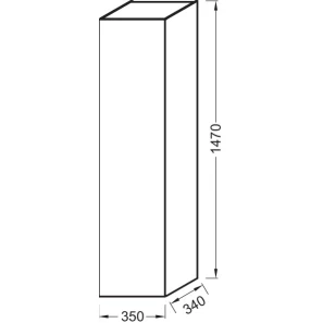 Изображение товара подвесная колонна с реверсивной дверцей черное дерево jacob delafon soprano eb984-e15