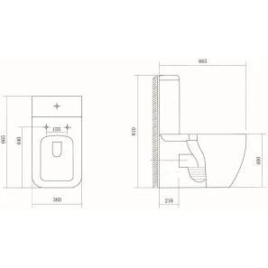 Изображение товара унитаз-компакт безободковый с сиденьем микролифт aquatek либра aq1263-00