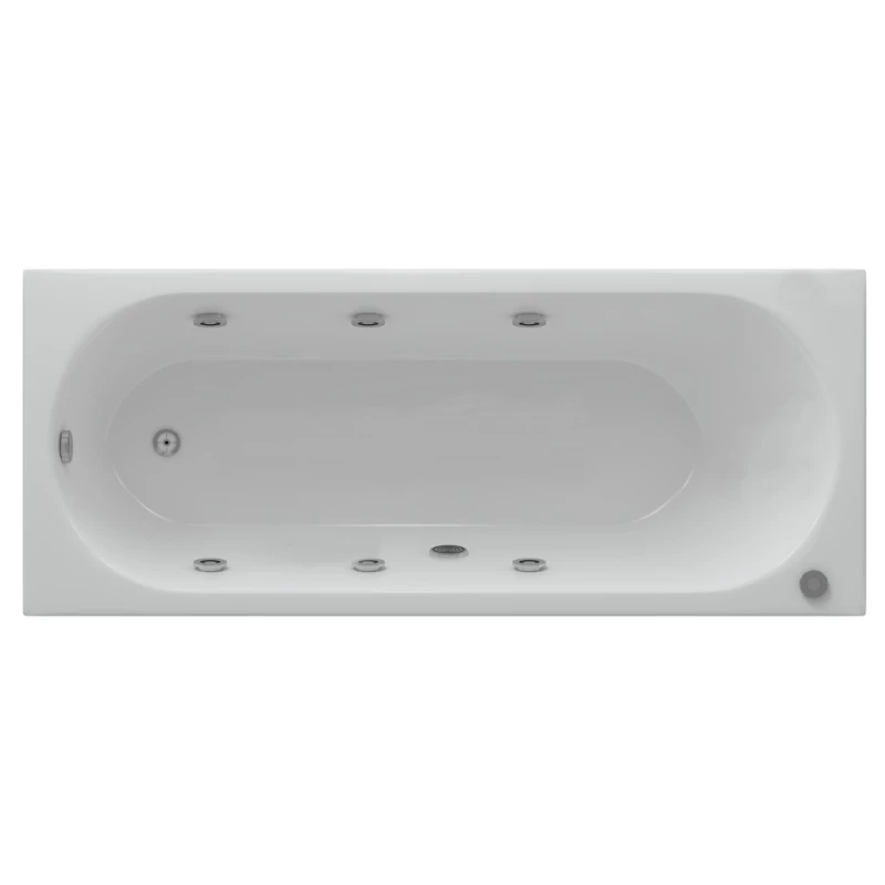 Акриловая гидромассажная ванна 170x70 см пневматическое управление стандартные форсунки Aquatek Оберон-170