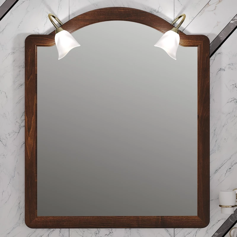 Зеркало 89,6x109,2 см светлый орех Opadiris Виктория