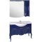 Зеркальный шкаф 102,6x87,9 см синий золотая патина ASB-Woodline Эмили - 2