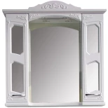 Изображение товара зеркальный шкаф 79x97,5 см белый глянец atoll мастер и маргарита
