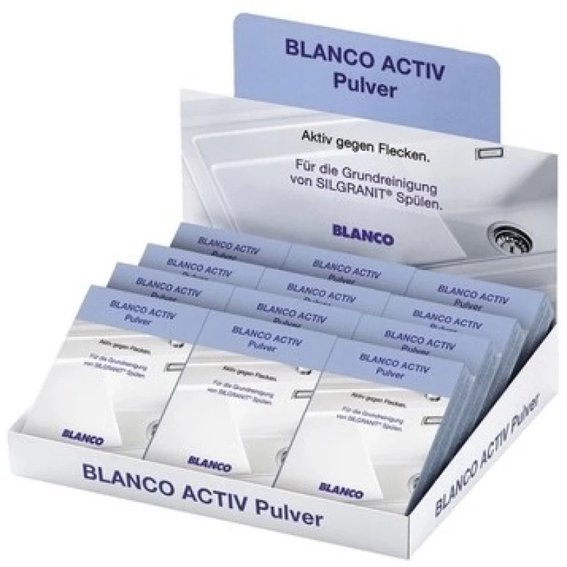 Чистящее средство 12 упаковок по 3 пакетика по 25 г для гранитных кухонных моек Blanco Activ 520785