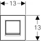 Система пневматического управления смывом писсуара, смывная клавиша типа 30 Geberit матовый хром/глянцевый хром/матовый хром 116.017.KN.1 - 2
