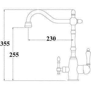 Изображение товара смеситель для кухни с подключением к фильтру zorg sanitary zr 312 yf-33-black